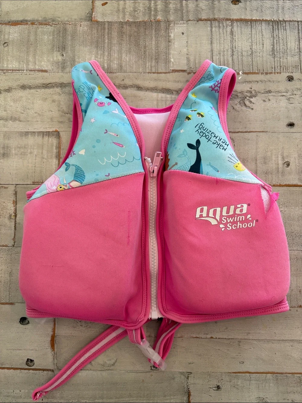 Aqua Swim School Youth Pink Mermaid Swim Training Vest